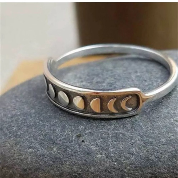 Vintage SilverMoon Phase Finger Fresh LunarEclipse - Picture 5 of 6